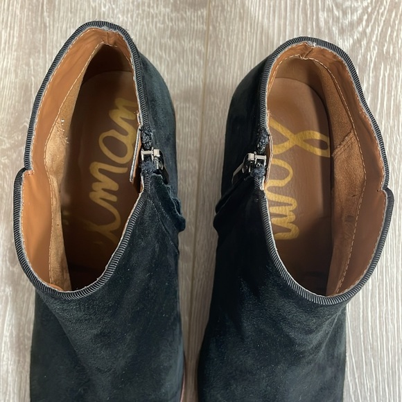 Sam Edelman Black Suede Leather Petty Ankle Bootie 7.5W - Picture 7 of 15